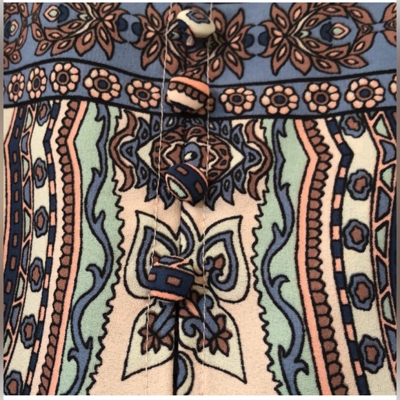 NWOT BCBGMAXAZRIA 'Helene' Vintage Brocade Print Slip Overlay Romper -Size S - Picture 5 of 7